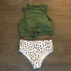 High Waist High Neck Bikini